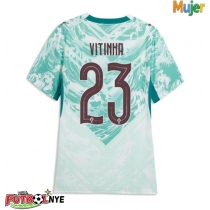 Camiseta Portugal Vitinha #23 Visitante Equipación para mujer Mundial 2026 manga corta
